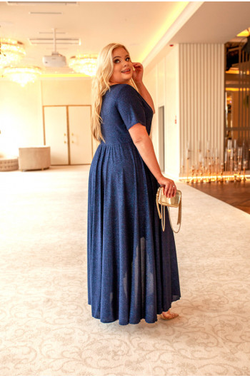 Wyjątkowa suknia Plus Size Q-01 grantowa