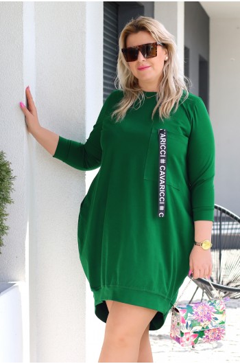 SALE! Najmodniejsza sportowa sukienka w kolorze zielonym Y-24