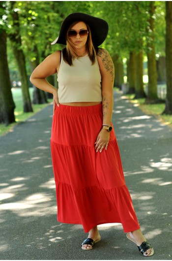 Spódnica czerwona, idealna na lato