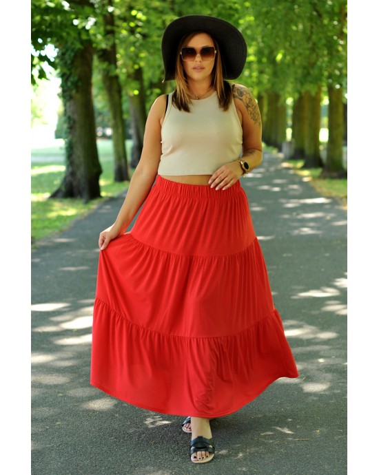 Spódnica czerwona, idealna na lato