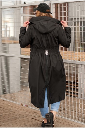 PAOLA - Wyjątkowy płaszcz w kolorze czarnym