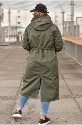 PENELOPA - Najmodniejszy płaszcz, ściągany w pasie w kolorze khaki