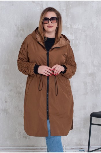 SALE! KATNIS - Kurtka parka z ozdobnymi rękawami w kolorze...