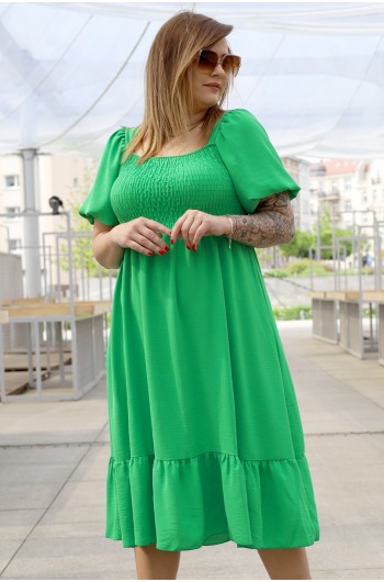 FIONA - Urocza sukienka w kolorze zielonym