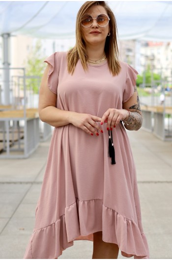 FELICITA - Urocza sukienka w kolorze pudrowego różu