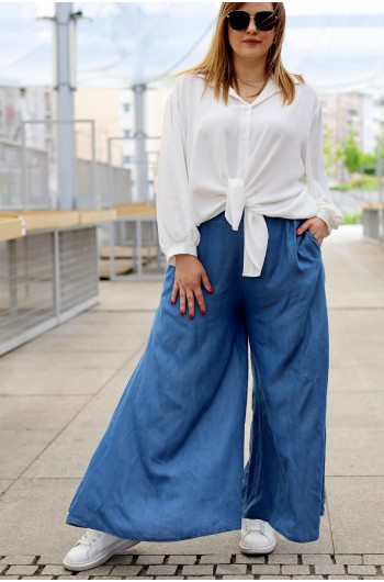 ZITA - Szerokie spodnie jeansowe