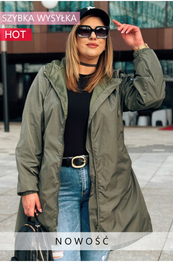 GRAZIA- Piękna wiosenna parka w kolorze khaki