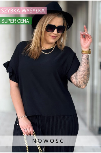 LORENA- Elegancka bluzka z ozdobnymi falbankami na rękawkach w...