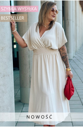 ISAIA - Długa sukienka z dekoltem z odkrytymi plecami w kolorze...