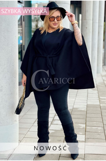 PADWA- Luźne niesamowite ponczo otulające na jesień w kolorze...