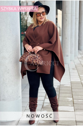 PADWA- Luźne niesamowite ponczo otulające na jesień w kolorze...