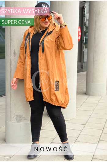 VIESTE - Prosta modna kurta z kieszenią typu parka w kolorze...