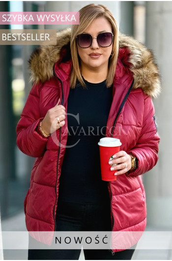 CARMEN – zimowa bestsellerowa kurtka z odpinanym futrem kolor...