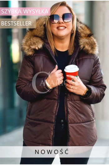 CARMEN – zimowa bestsellerowa kurtka z odpinanym futrem kolor...