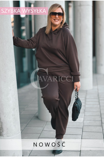 CORATO - Markowy dres Cavricci oversize bluza z kapturem i...