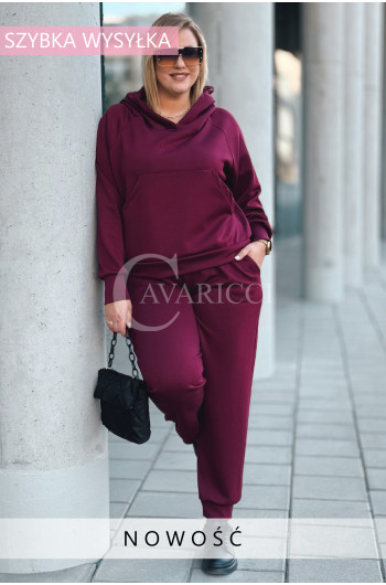 CORATO - Markowy dres Cavricci oversize bluza z kapturem i...