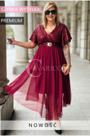 SIMONA - błysk, szyk i kobiecość w wydaniu premium kolor bordowy