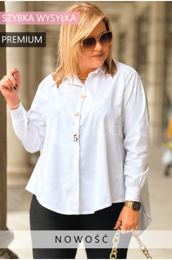 JULIETTA - klasyczna koszula w luksusowej odsłonie ze złotymi...