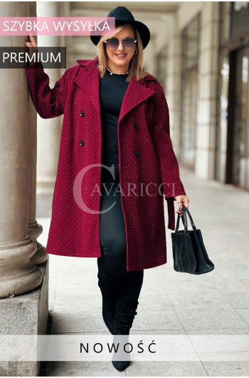 PERLA - kobiecy, błyszczący i niezwykle stylowy płaszcz w kolorze...