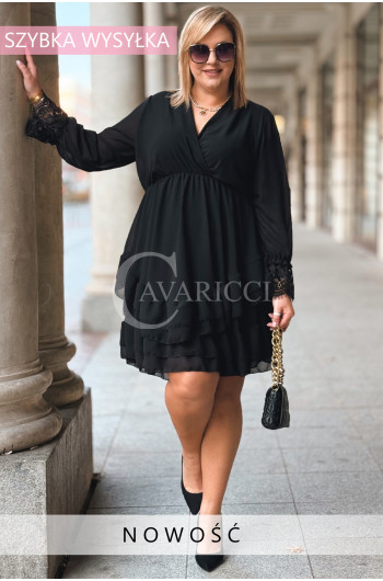 ALDA – romantyczna sukienka z kopertowym dekoltem, koronką i...