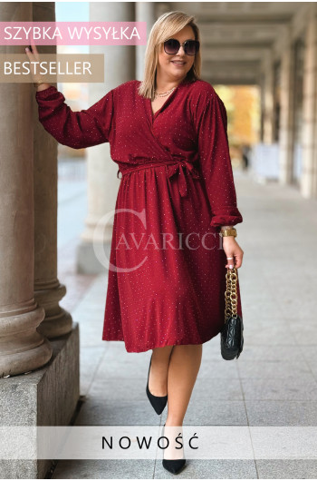 MARINA - pełna klasy i blasku sukienka z długim rękawem i...