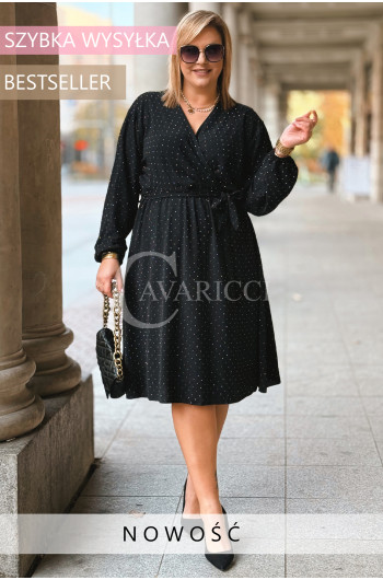 MARINA - pełna klasy i blasku sukienka z długim rękawem i...