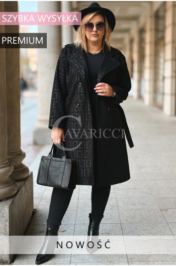 FELICIA - Luksusowy zachwycający płaszcz w modny wzór na...