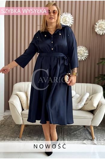 FIORELLA - Elegancka i szykowana satynowa szmizjerka w kolorze...