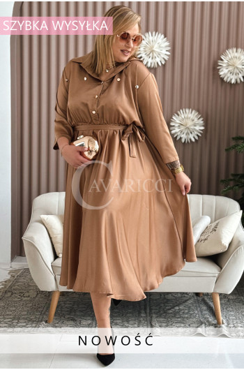 FIORELLA - Elegancka i szykowana satynowa szmizjerka w kolorze...