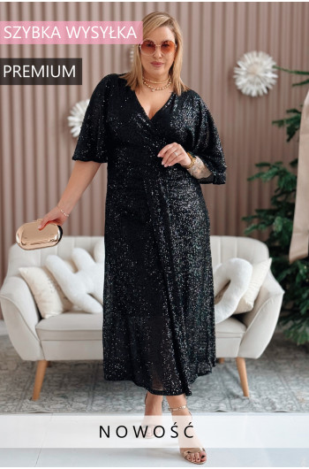 LUMINOSA - Lśniąca elegancja idealna na święta w kolorze czarnym