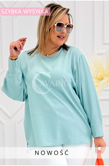 LUNA - elegancka szykowna bluzka w kolorze aqua