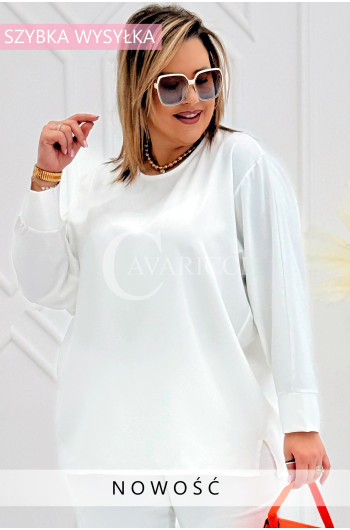 LUNA - elegancka szykowna bluzka w kolorze śmietankowym