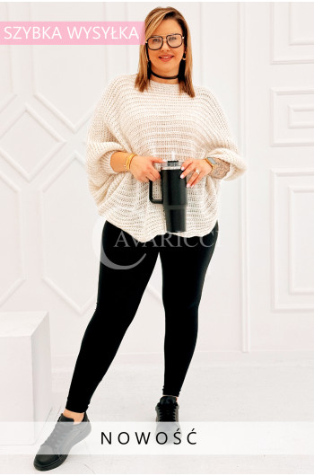 SOFTINA – Sweterek z efektownym splotem i odkrytymi plecami w...