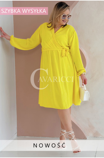 MATYLDA - Olśniewająca sukienka prosta z wiązaniem w pasie w...