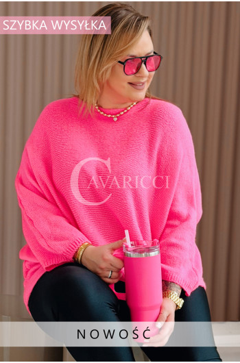 LIANA - Klasyczny, prosty sweterek o kroju nietoperza w kolorze...