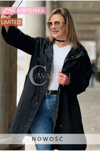 DORKA - Stylowa klasyczna wiosenna parka w kolorze czarnym