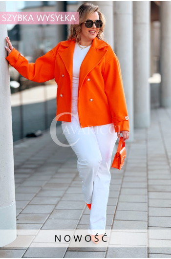 VALERIA - elegancki płaszczyk ze złotymi dodatkami w kolorze...