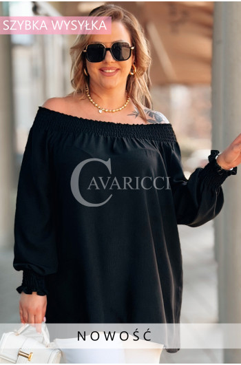 HERA - Klasyczna hiszpanka ze ściągaczem w kolorze czarnym