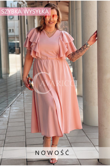 AURELIA – sukienka elegancka w romantycznym wydaniu z falbankami...