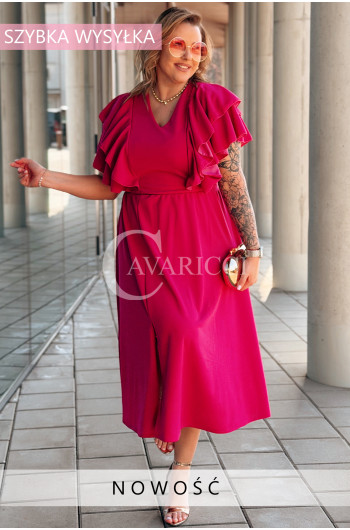 AURELIA – sukienka elegancka w romantycznym wydaniu z falbankami...