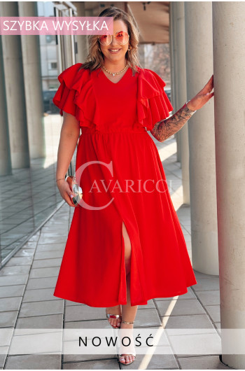 AURELIA – sukienka elegancka w romantycznym wydaniu z falbankami...