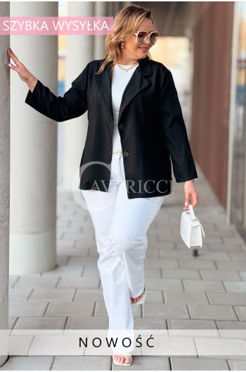 MEDI - Klasyczna cienka zapinana na guzik marynarka w kolorze...