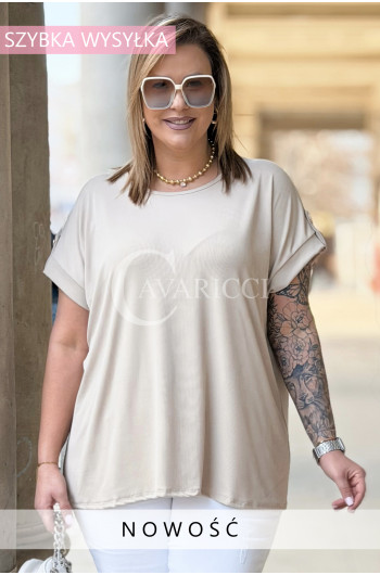 PALMA - Bluzka z prążkowanego materiału z ozdobnymi guzikami w...