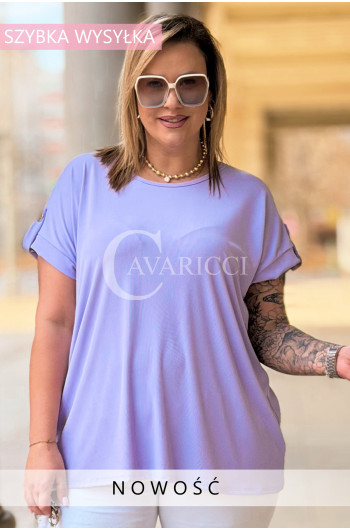 PALMA - Bluzka z prążkowanego materiału z ozdobnymi guzikami w...