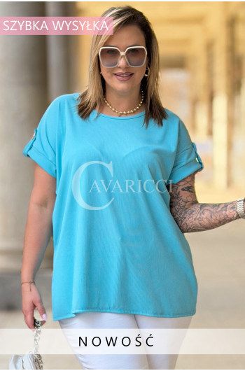 PALMA - Bluzka z prążkowanego materiału z ozdobnymi guzikami w...