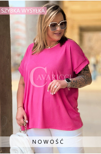 PALMA - Bluzka z prążkowanego materiału z ozdobnymi guzikami w...