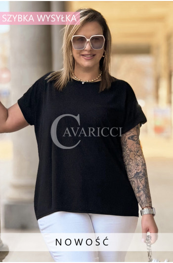 PALMA - Bluzka z prążkowanego materiału z ozdobnymi guzikami w...