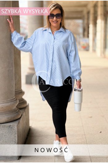 LUMI - Szykowna elegancka koszula z cekinami w paski w kolorze...