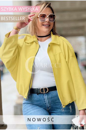 ZAVIA  - Stylowa zamszowa bomberka z eleganckim wykończeniem w...