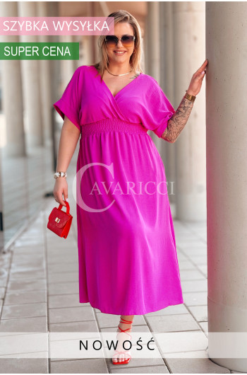 ISAIA - Długa lekka zwiewna sukienka z dodatkowym wiązaniem na...